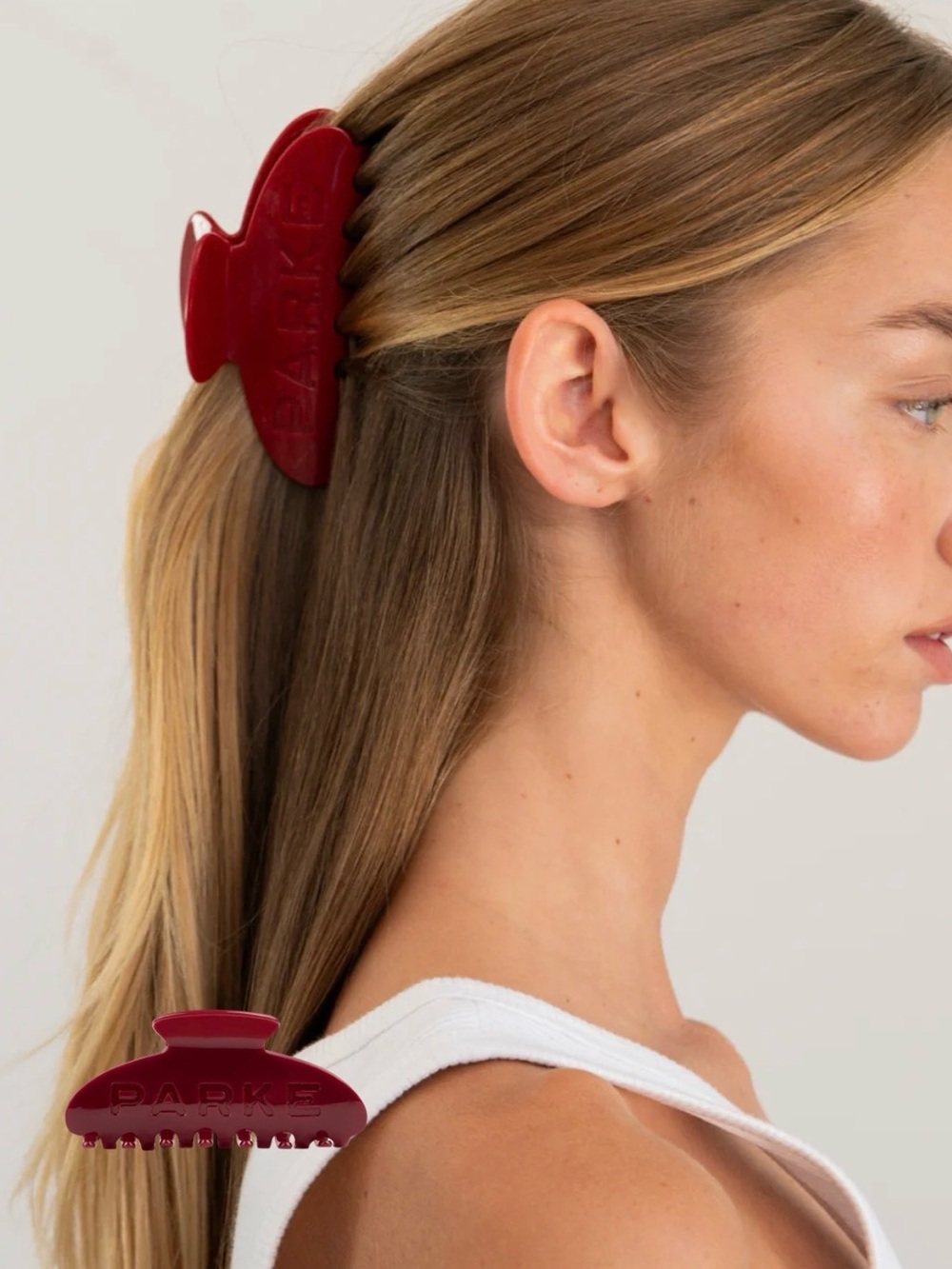 Parke Back To School CRIMSON Claw Clip - NWT